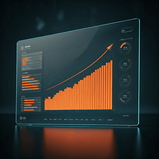 Analytics dashboard showing growth